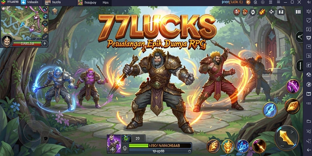 Screenshot gameplay RPG menampilkan pertarungan seru dan grafis menakjubkan.