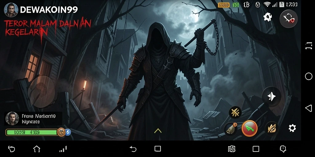 Screenshot gameplay menampilkan kegelapan dan misteri DEWAKOIN99.