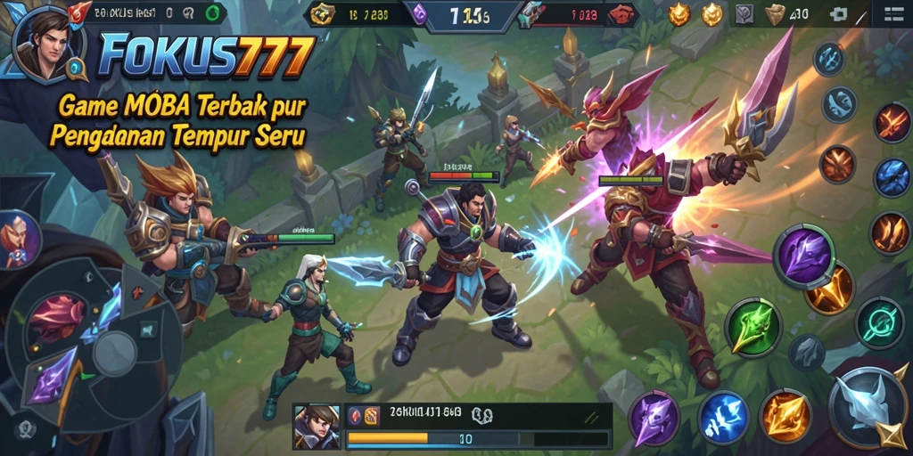 Tangkapan layar gameplay seru FOKUS777 dalam pertempuran
