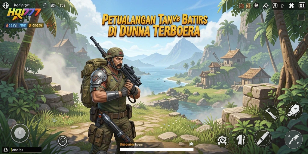 Tangkapan layar gameplay <strong>HQ777</strong> menampilkan petualangan seru di dunia terbuka.