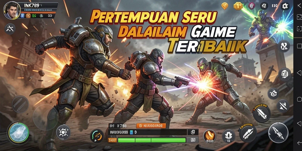 Tangkapan layar utama INK789 menampilkan aksi pertarungan yang mendebarkan.