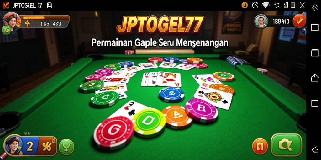 Tampilan seru gameplay Gaple di JPTOGEL77.