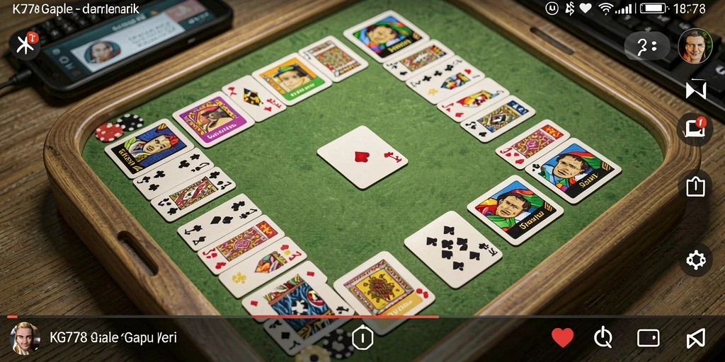 Screenshot gameplay KG778 menunjukkan suasana seru permainan Gaple.