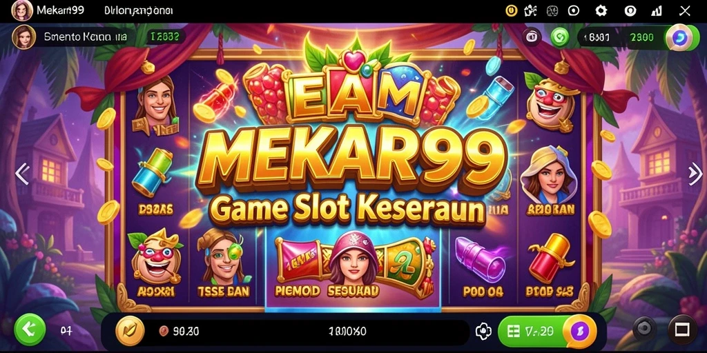 Screenshot MEKAR99 menampilkan gameplay slot yang menarik dan seru.