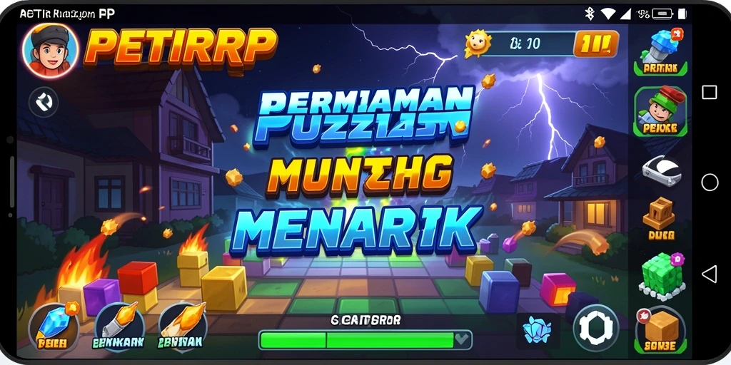 Tangkapan layar utama PETIRRP menunjukkan gameplay Puzzle yang menarik.