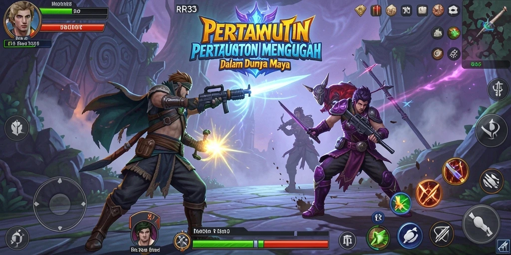 Tampilan interaktif dan seru dari gameplay Fighting RR33.