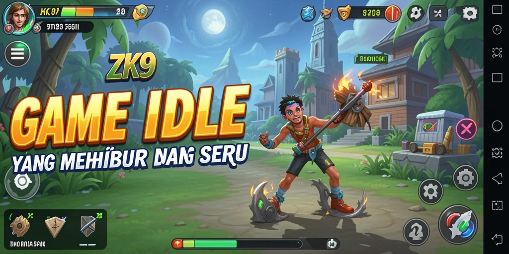 Tampilan gameplay ZK9 yang seru dengan karakter aktif bekerja.